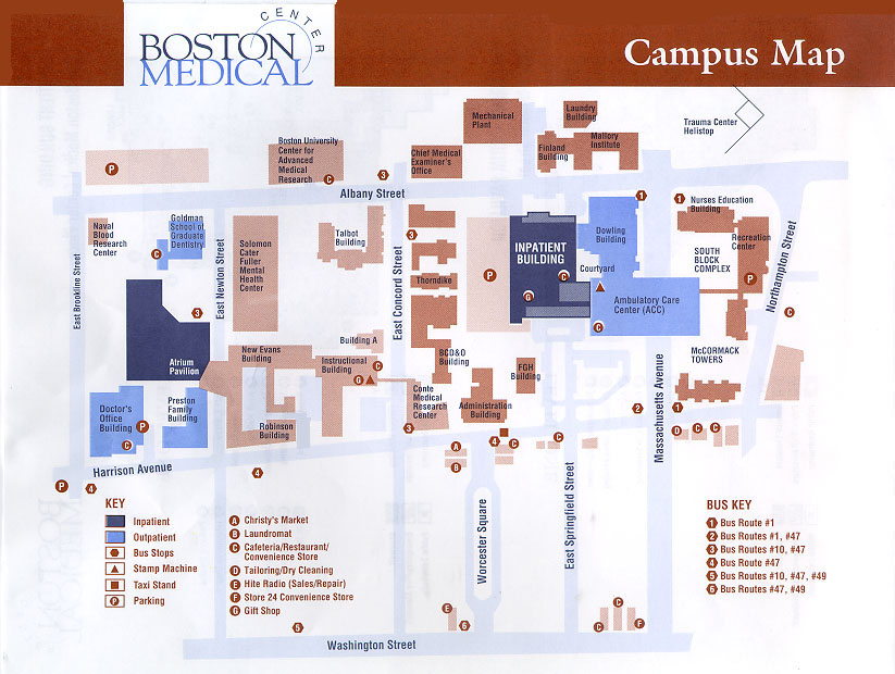 Boston University Medical Campus Map Map